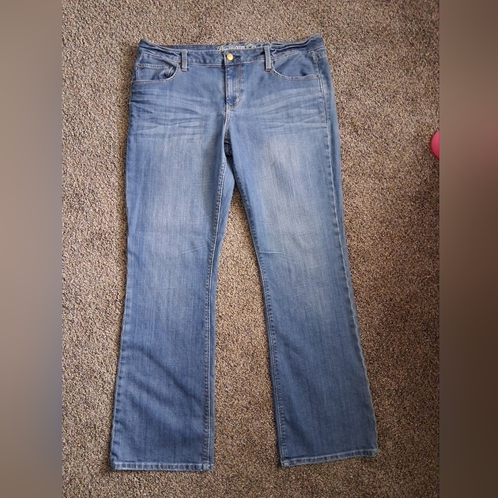 Y2K American Eagle True Boot Jeans Low Rise Sz 14 Western Bohemian